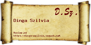 Dinga Szilvia névjegykártya